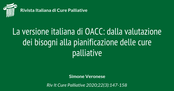 La versione italiana di OACC: dalla valutazione dei bisogni alla ...